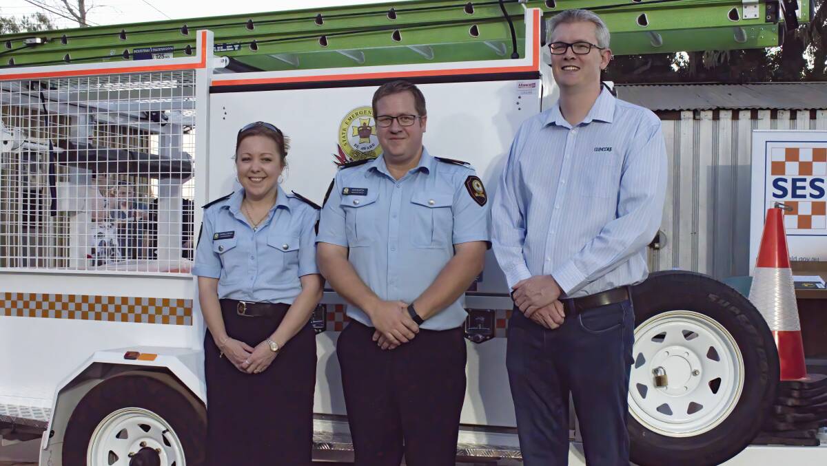 The SES has received a helping hand from the Glencore Mount Isa Mines Community Assistance Program with the official handover of a new $20,000 storm damage trailer.