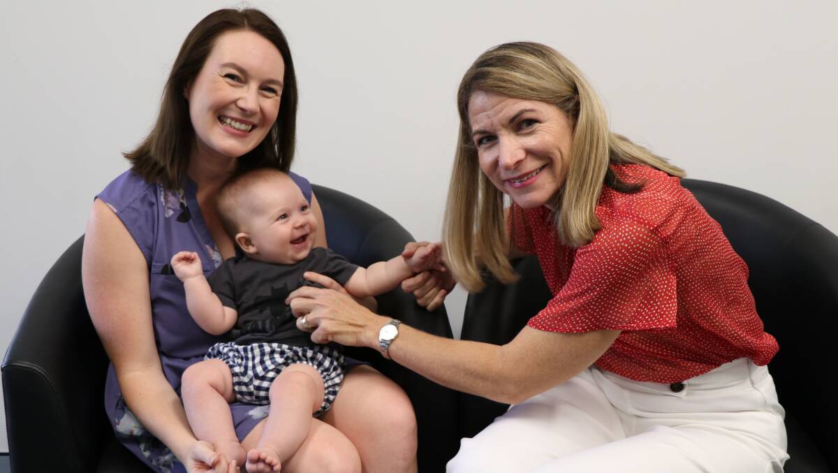 Local mum Courtney Heal, with bub Franklin, and Mayor Joyce McCulloch are looking
forward to this years Welcoming Babies Day event at the Civic Centre.