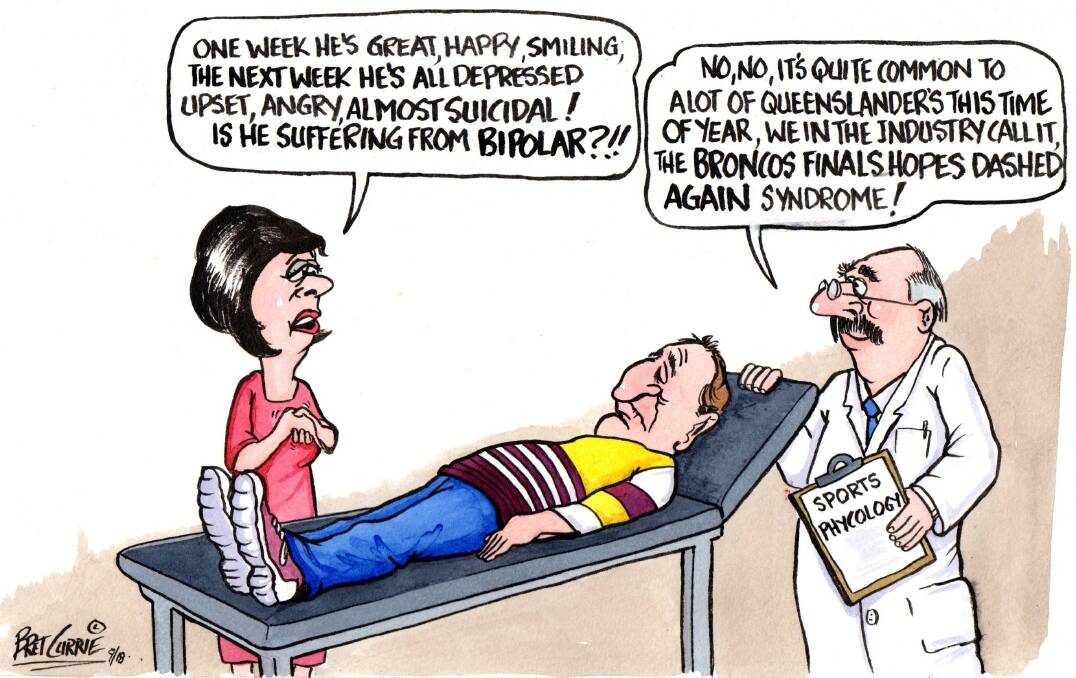 North West Star inhouse "doctor" Bret Currie diagnoses a common syndrome suffered by Queenslanders at this time of year.