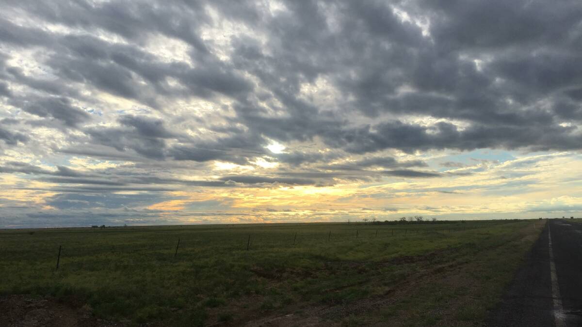 GOOD COUNTRY: A big sky sunset near Kynuna. Photo: Derek Barry