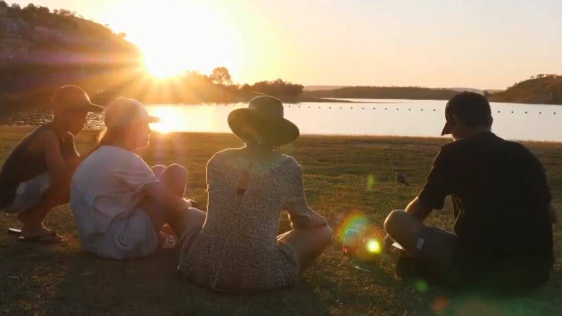 Snippet from the video watching the sunset at Lake Moondarra.