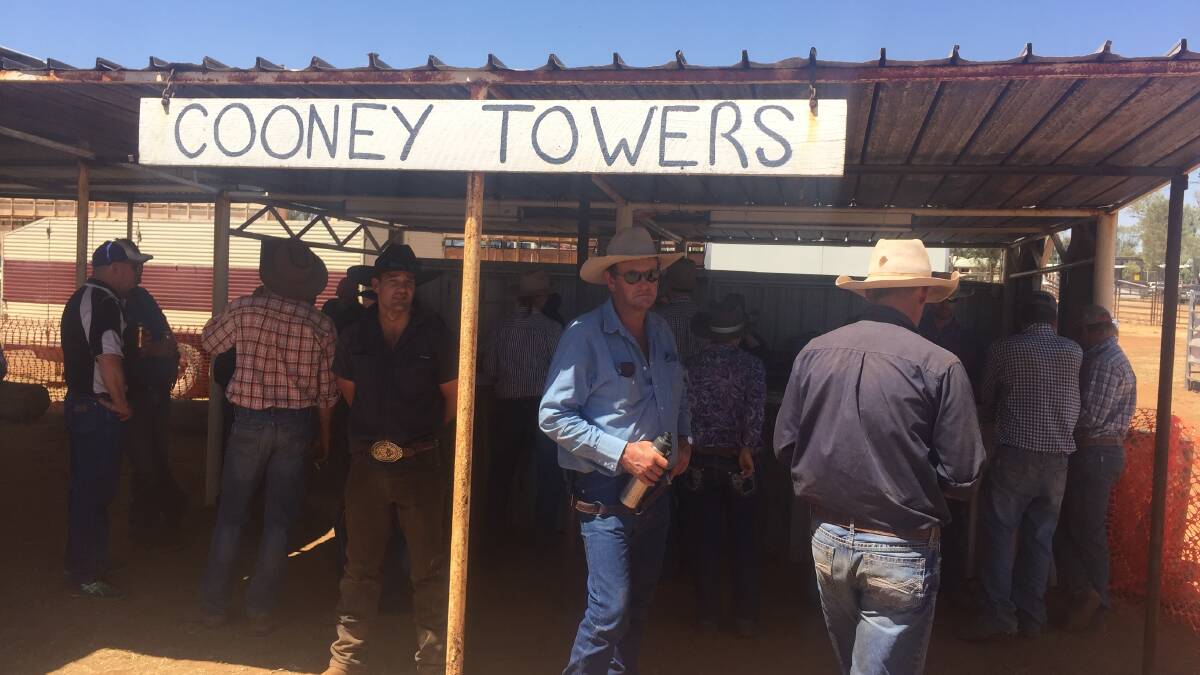 WATERING HOLE: Cooney Towers aka the bar was a popular spot to cool down on a hot afternoon at the Dajarra Rodeo. Photo: Derek Barry