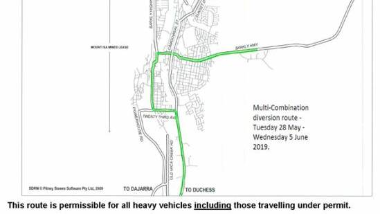 Temporary changed traffic conditions at Barkly Hwy / Camooweal St