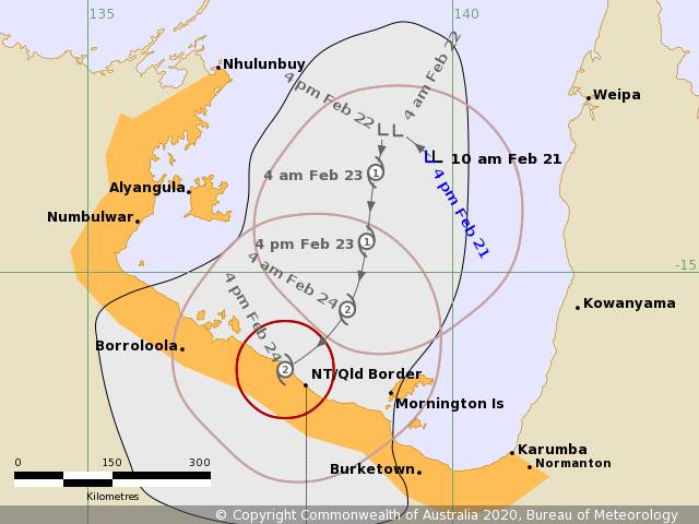 The cyclone is forecast to hit landfall on Sunday.
