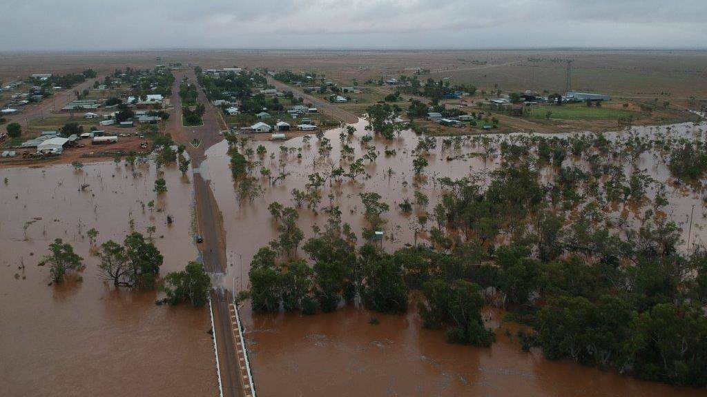 La Nina could heighten the chance of flooding such as seen here in Boulia in 2019.