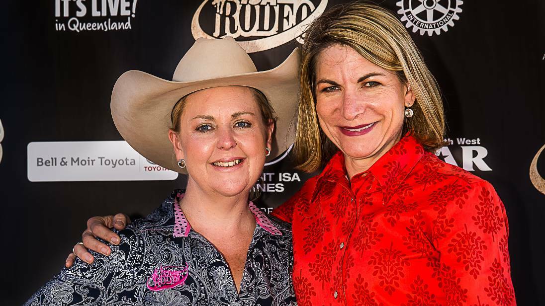 Mayor Joyce McCulloch (right) is concerned that Mount Isa Rodeo Chief Executive Natalie Flecker (left) will be based in Brisbane in 2019.