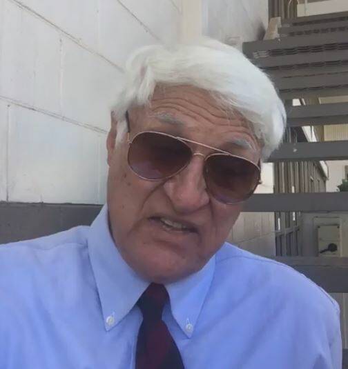 Bob Katter in a still from the video.