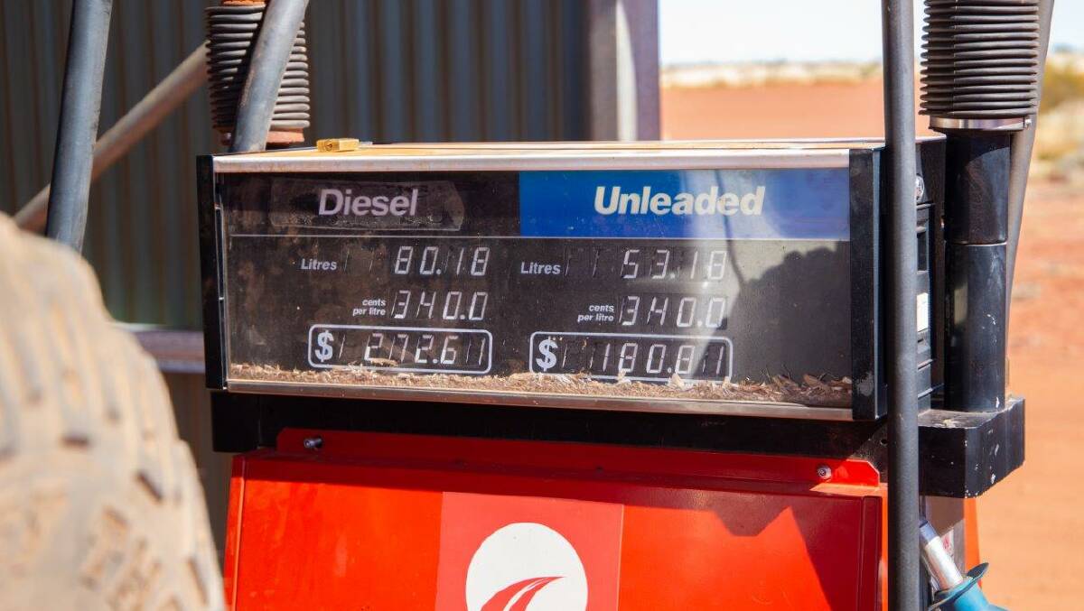 Jillian Holmes recently had to fill up at this bowser in the Pilbara region of WA with the price of $3.40 a litre.