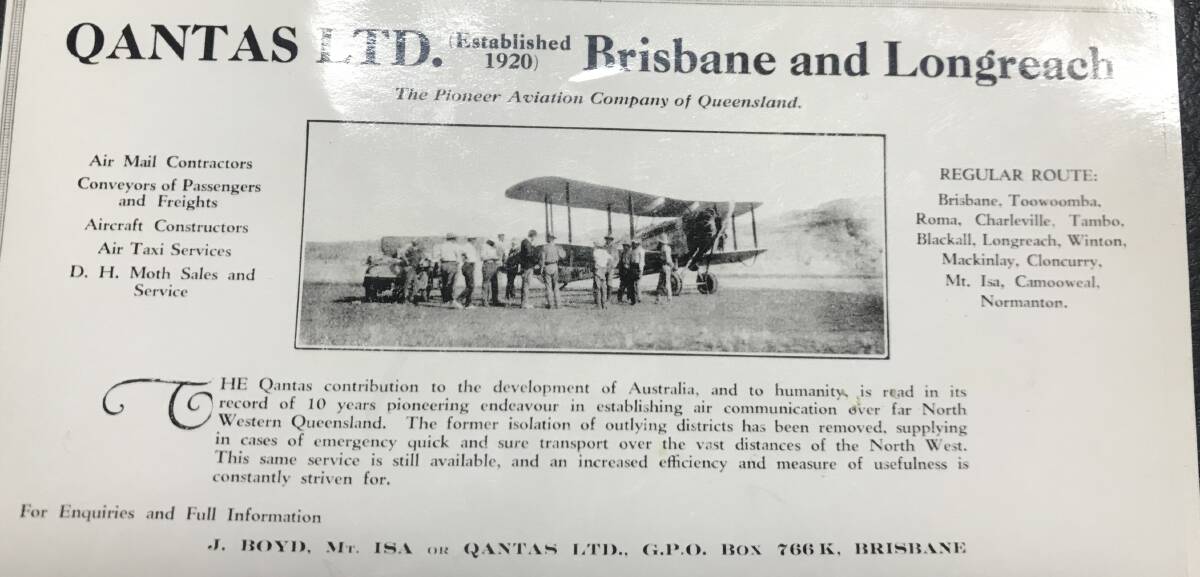How Qantas and Mount Isa helped each other in the 1920s