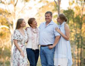 NEW BROOM: Cloncurry Shire's new CEO David Bezuidenhout with wife Carine and two daughters.