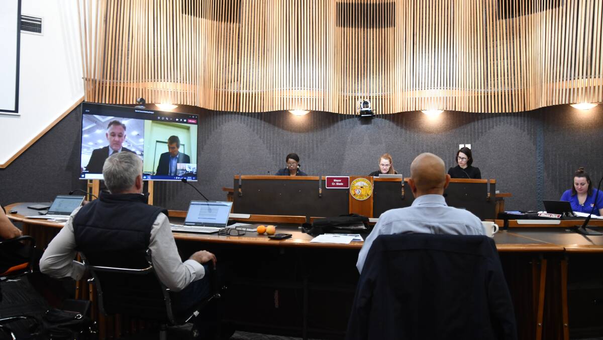 Council adopts the budget on Tuesday. Cr Phil Barwick and CEO David Keenan attend by Zoom from the ALGA conference in Canberra.