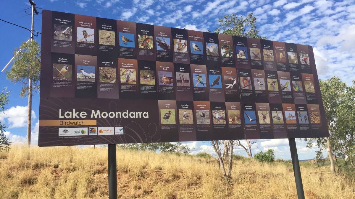 Mount Isa Tourism were one of the sponsors of the Lake Moondarra birdwatching sign at the Lookout.