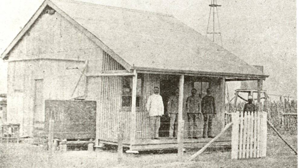 Urandangie's portable police station circa 1902. Photo: Queensland Police Museum.