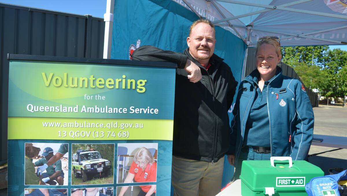 Mount Isa Local Ambulance Committee President Ian Hussey and Station Officer-in-Charge Paige Harris.