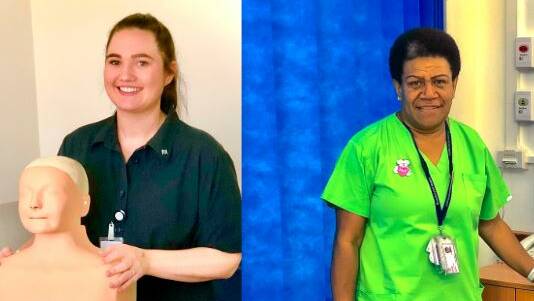 The nurse/midwife of the year for Mount Isa is Tamara Laurie (left) and the nurse/midwife of the year for remote sites is Ana Waqairawaqa (right).
