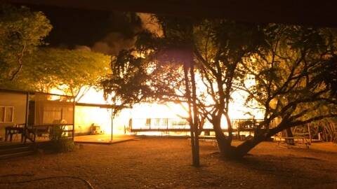 Photo of the blaze by Renee Hanrahan.
