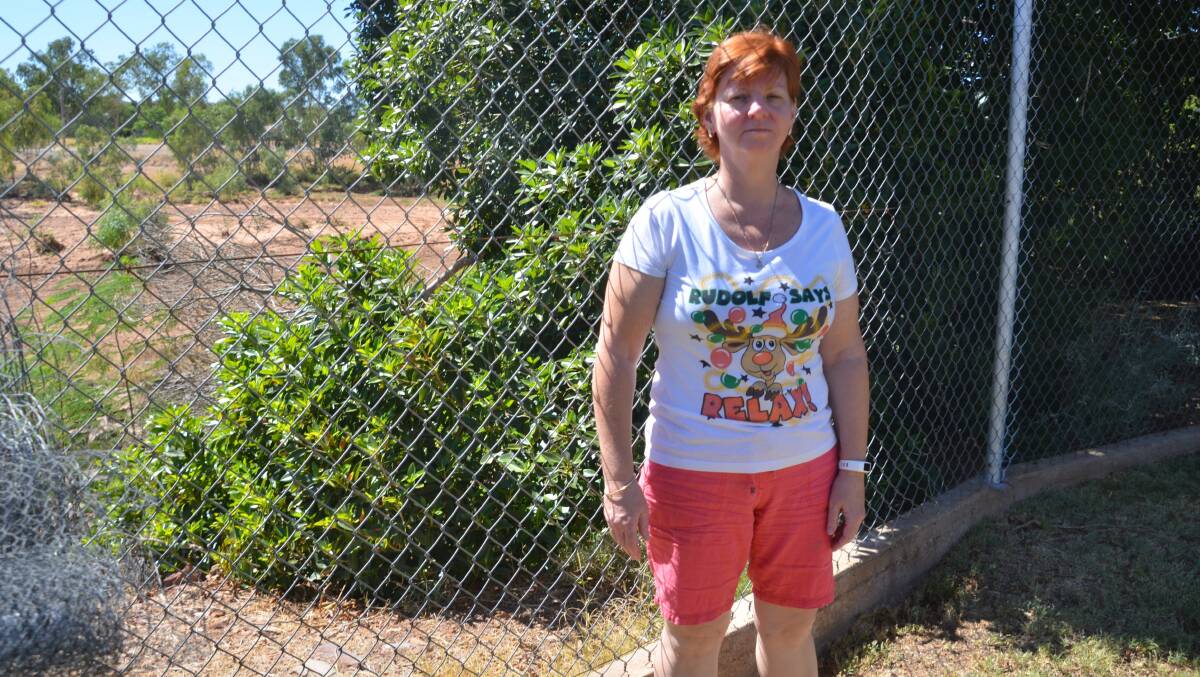 Julie Watson and her husband Ron live on a property backing on to the Leichhardt River.