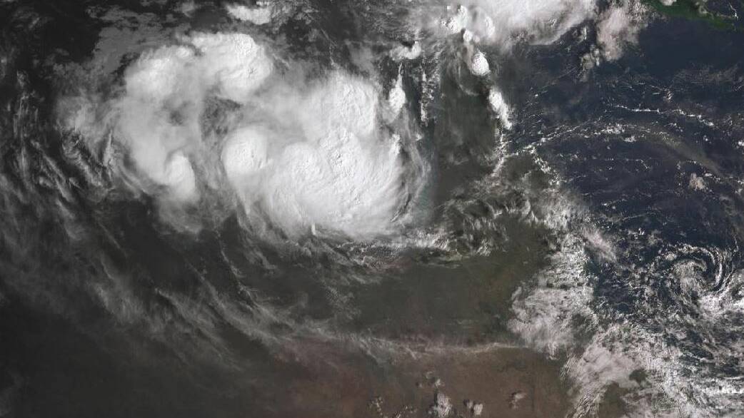 Wednesday morning satellite image showing the extent of the cyclone in the Gulf of Carpentaria.