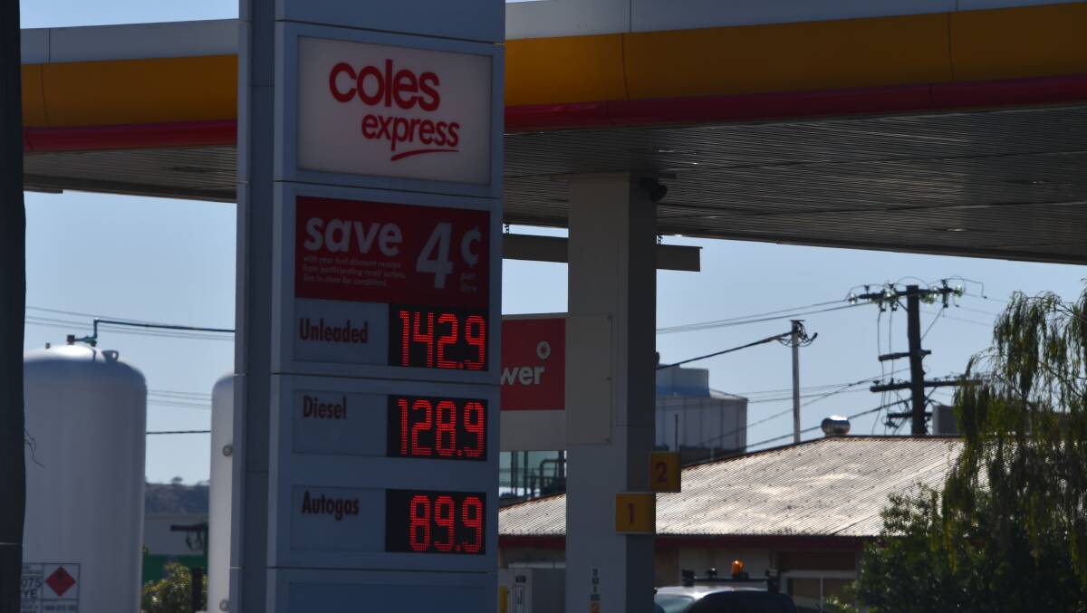 ULP was 142.9c a litre at Shell Mount Isa (Coles) and the same price at nearby Caltex (Woolies).
