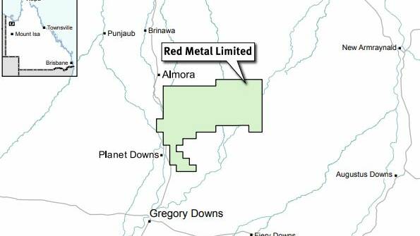 Map of the Red Metal exploration granted by the state government on Friday.