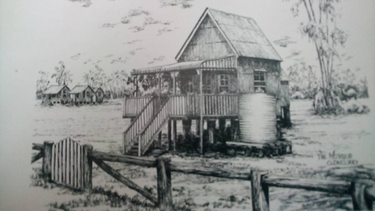 Illustration of the Cloncurry Mosque by Patricia Coates in her book Outback Queensland: A Narrative of Defiance