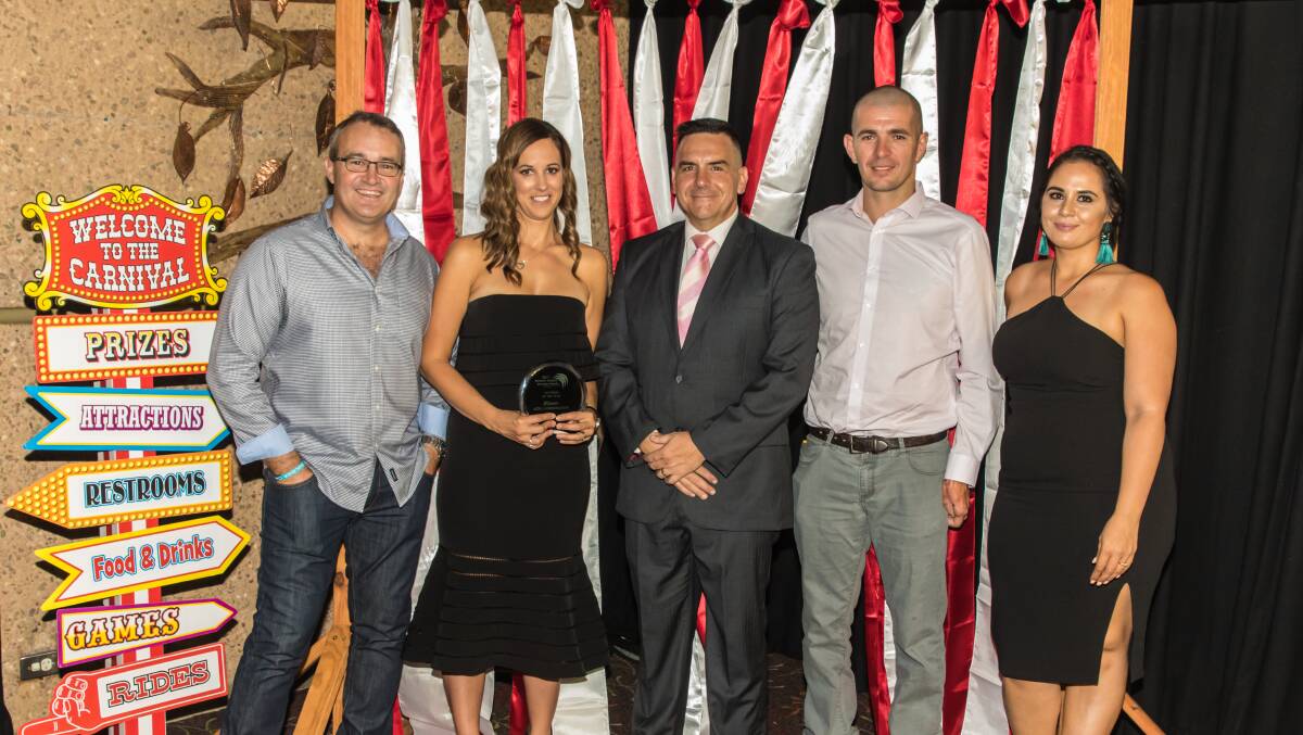 AWARDS: 2017 Northern Outback “Business of the Year’ award recipients ADG Corporation with Commerce North West President Travis Crowther (centre).