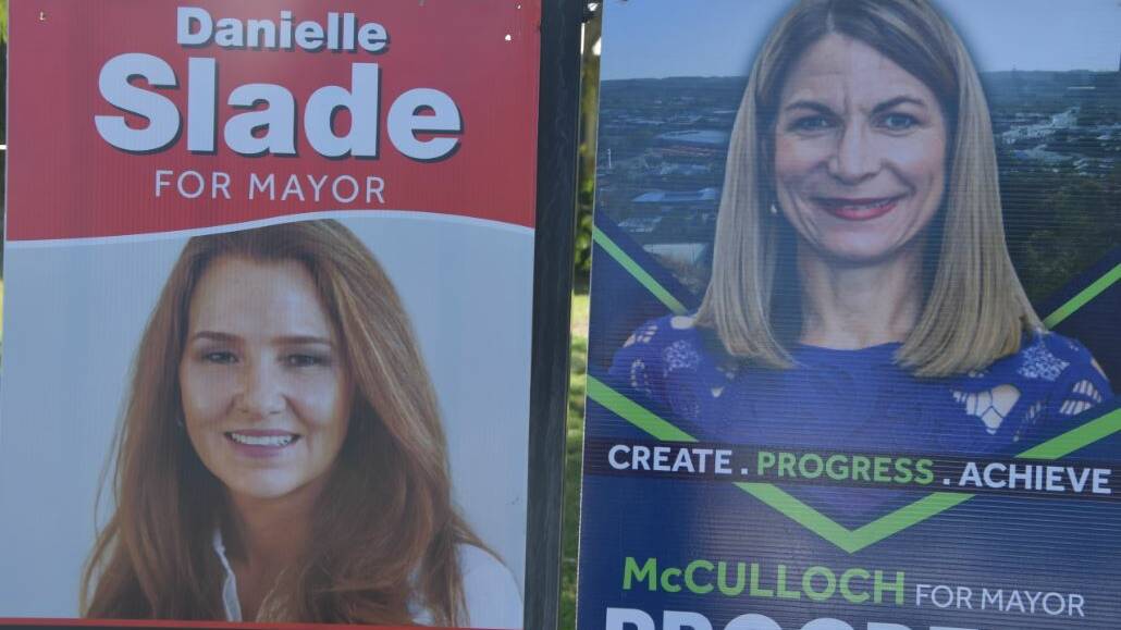 Danielle Slade leads current Mayor Joyce McCulloch after the first night of counting