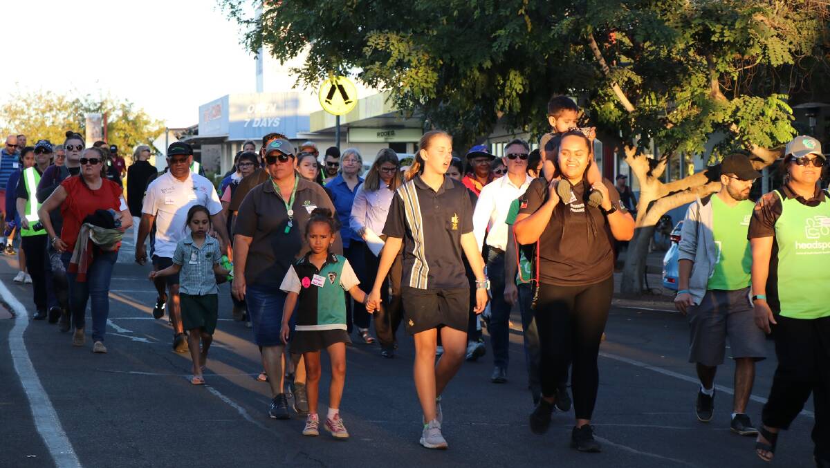 WALK TALL: Mount Isan march against suicide. Photo: supplied.