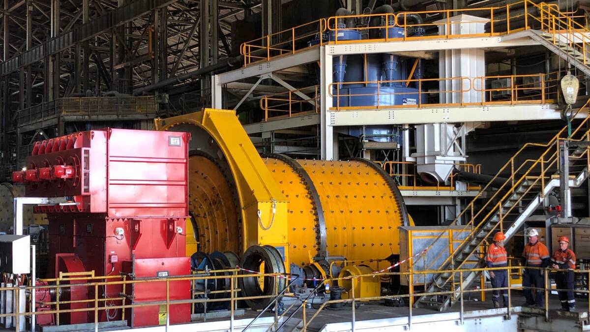 HEAVY DUTY: The new Ball Mill at Mount Isa Mines Copper Concentrator nearing completion. Photo: supplied