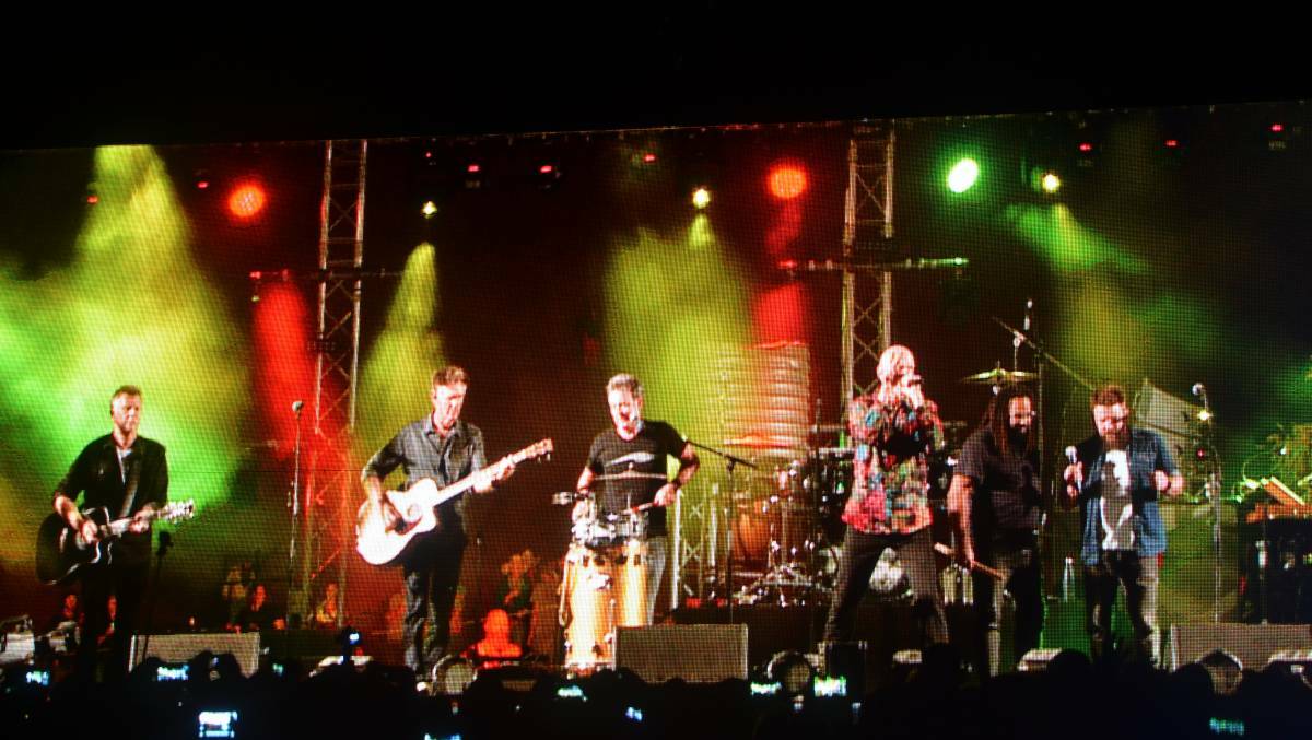 Midnight Oil play at the 2019 Big Red Bash.