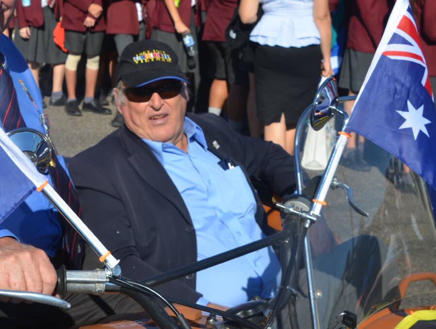 Steve Wollaston, seen here at the 2018 Anzac Day march in Mount Isa, will be laid to rest in Rockhampton.