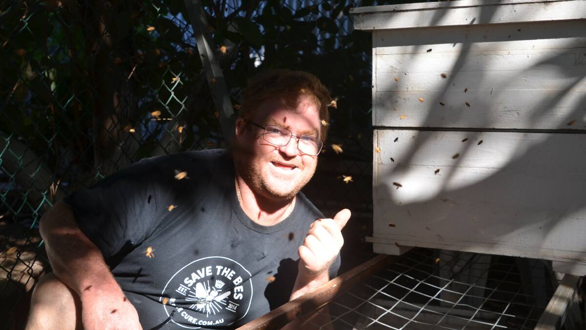SWARM TIME: Bluey Beeman said people should contact him if they see bees swarming in Mount Isa. Photo: Derek Barry