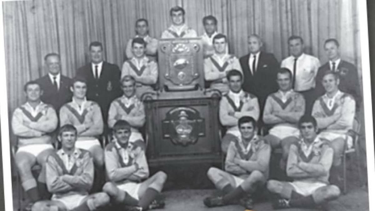 The winning team with the Shield in 1969.