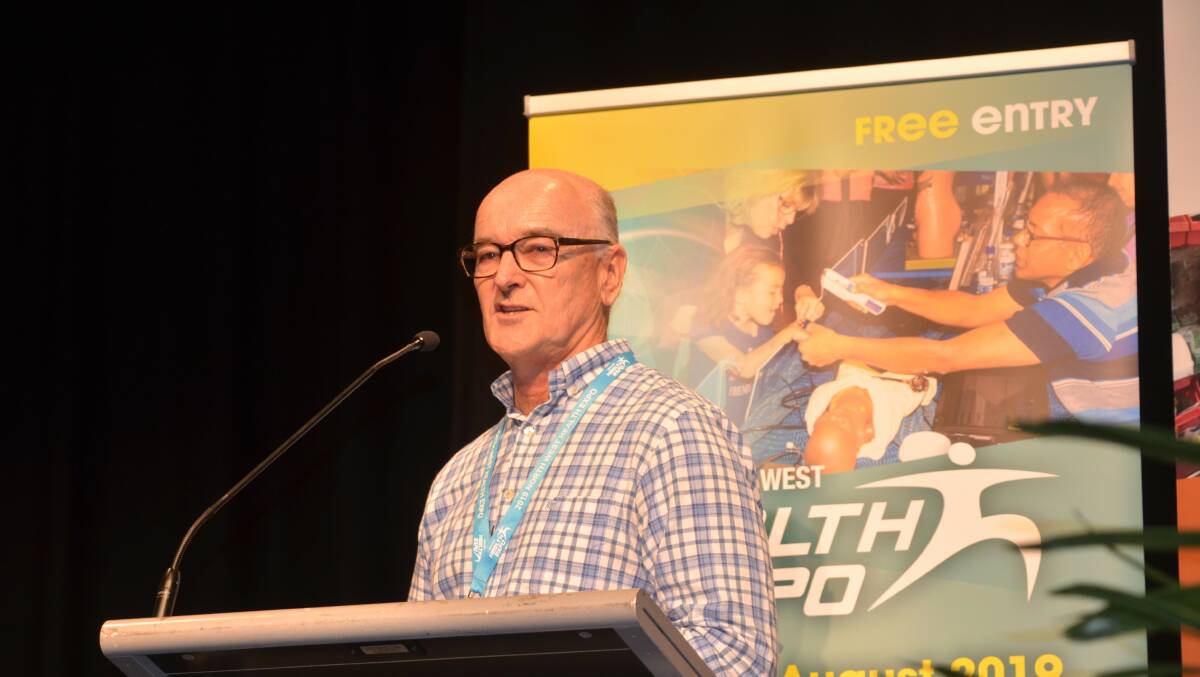 SOUND ADVICE: Dr Mark Little talks about living with lead at the North West Health Expo. Photo: Derek Barry
