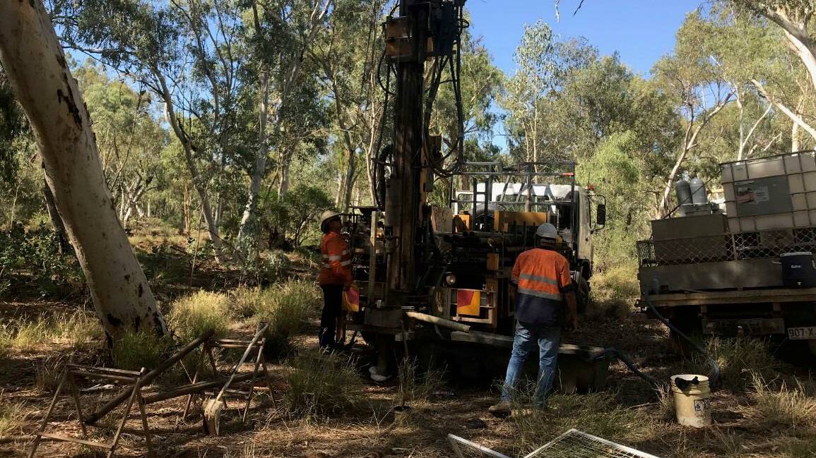 DAM RIGHT: Work progresses on the feasibility study for a dam on the Upper Cloncurry River at Cave Hill. Photo: Jacob's.