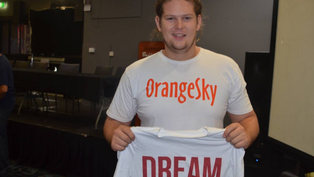 DARE TO DREAM: Orange Sky founder Lucas Patchett at the entrepreneurial session in Mount Isa on Thursday. Photos: Derek Barry