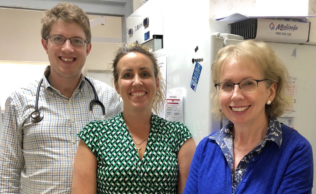 Dr Cameron Hoare, Dr Leonie Fromberg and Dr Sheilagh Cronin look forward to the renovations at Flinders Medical Centre.