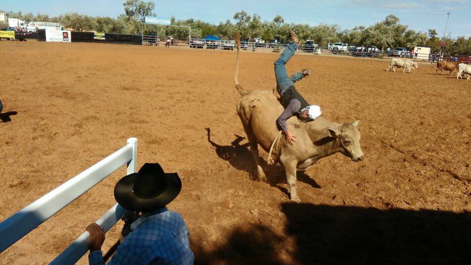 BELLY UP: The action heats up at the Saxby Round Up this weekend. Photo: Saxby Facebook