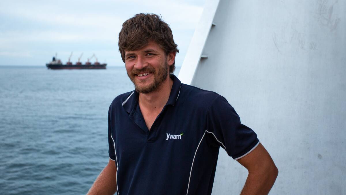 Mount Isa man Timothy Bishop aboard the MV YWAM PNG
