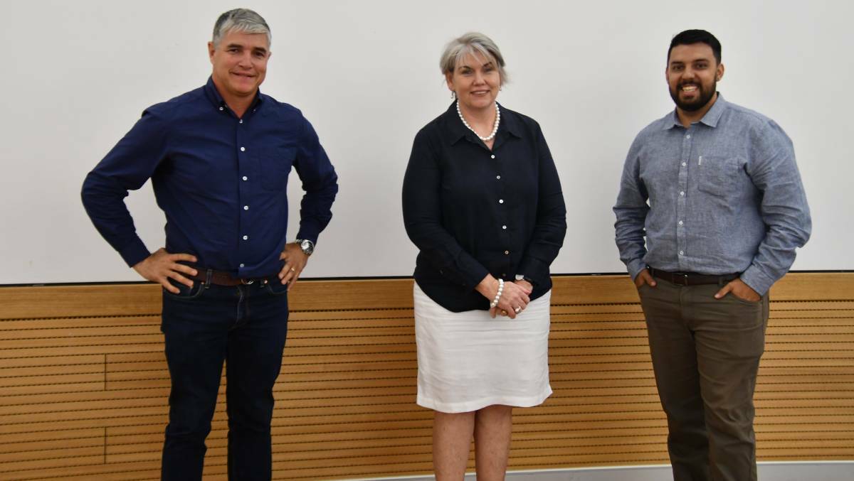 ELECTION MODE: Robbie Katter, Marnie Smith and James Bambrick at the Cloncurry debate.