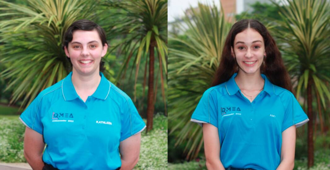 Mount Isa students Kathleen Farrelly and Amy Jones are among the QMEA student ambassadors for 2022.