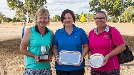 2017 Queensland Women's Sand Greens Champions Karen Little, Sheree Hasson and Patricia Hartley.