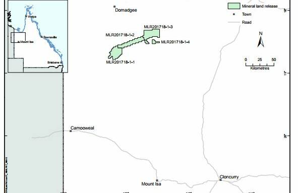 The area of the North West to be released for exploration tender.