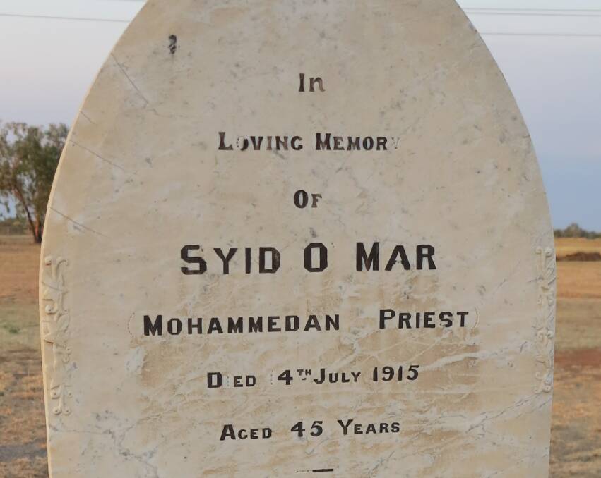 The grave of Syid Omar in Cloncurry's Afghan cemetery.