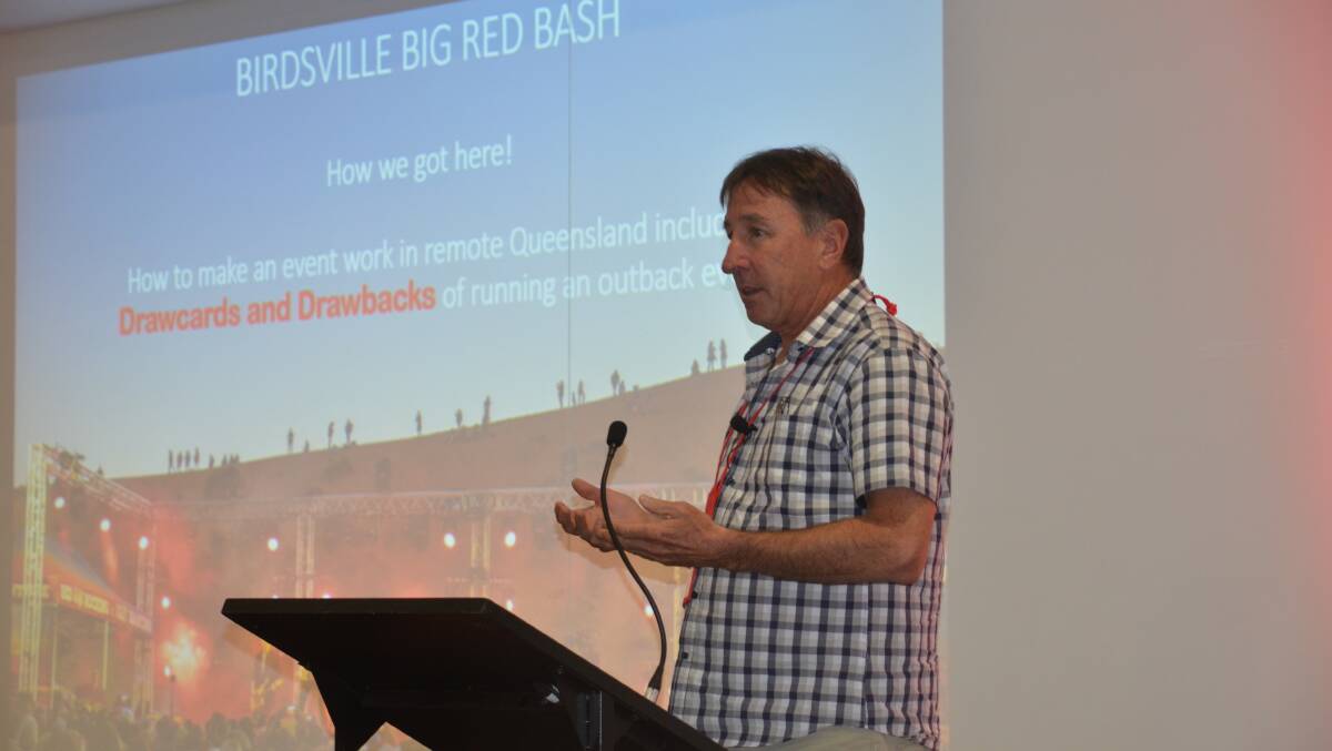 Organiser Greg Donovan talks about the Big Red Bash at Destination Q conference in Cloncurry.