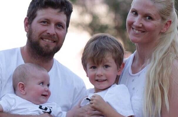 Brendan and Sharon Voss with Elijah, 1 and Samuel 4, who has been diagnosed with Batten Disease.