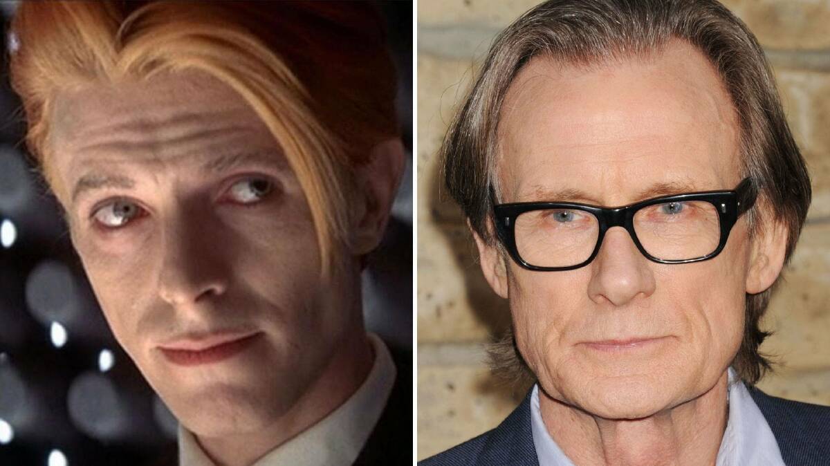 Bill Nighy, right, plays the 2022 incarnation of Bowie's Thomas Jerome Newton. Picture: Showtime