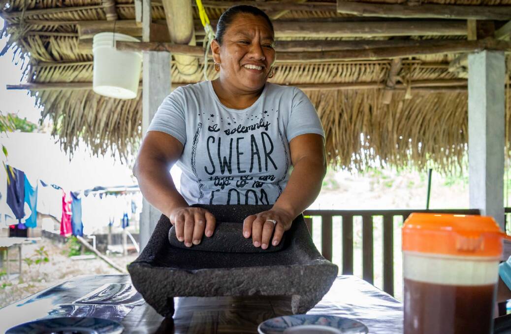 A local Mayan chocolate-making workshop. Picture by Michael Turtle