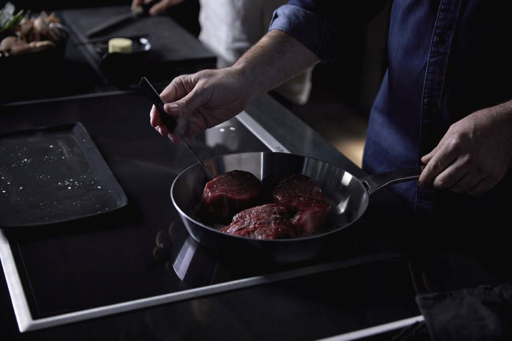 HANDY: The AEG ambassador loves the brand's wireless food sensor, which allows precise control of your heat levels, from low temperature cooking right through to cooking your steak exactly how you want. 