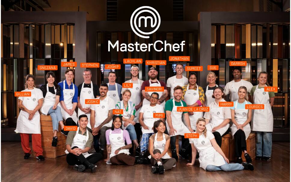 The top 22 contestants vying for the 2024 title of MasterChef Australia. Picture supplied.